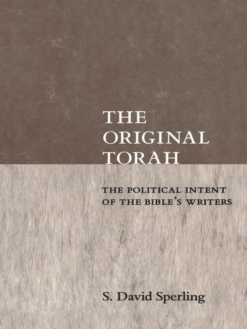 Cover image for The Original Torah